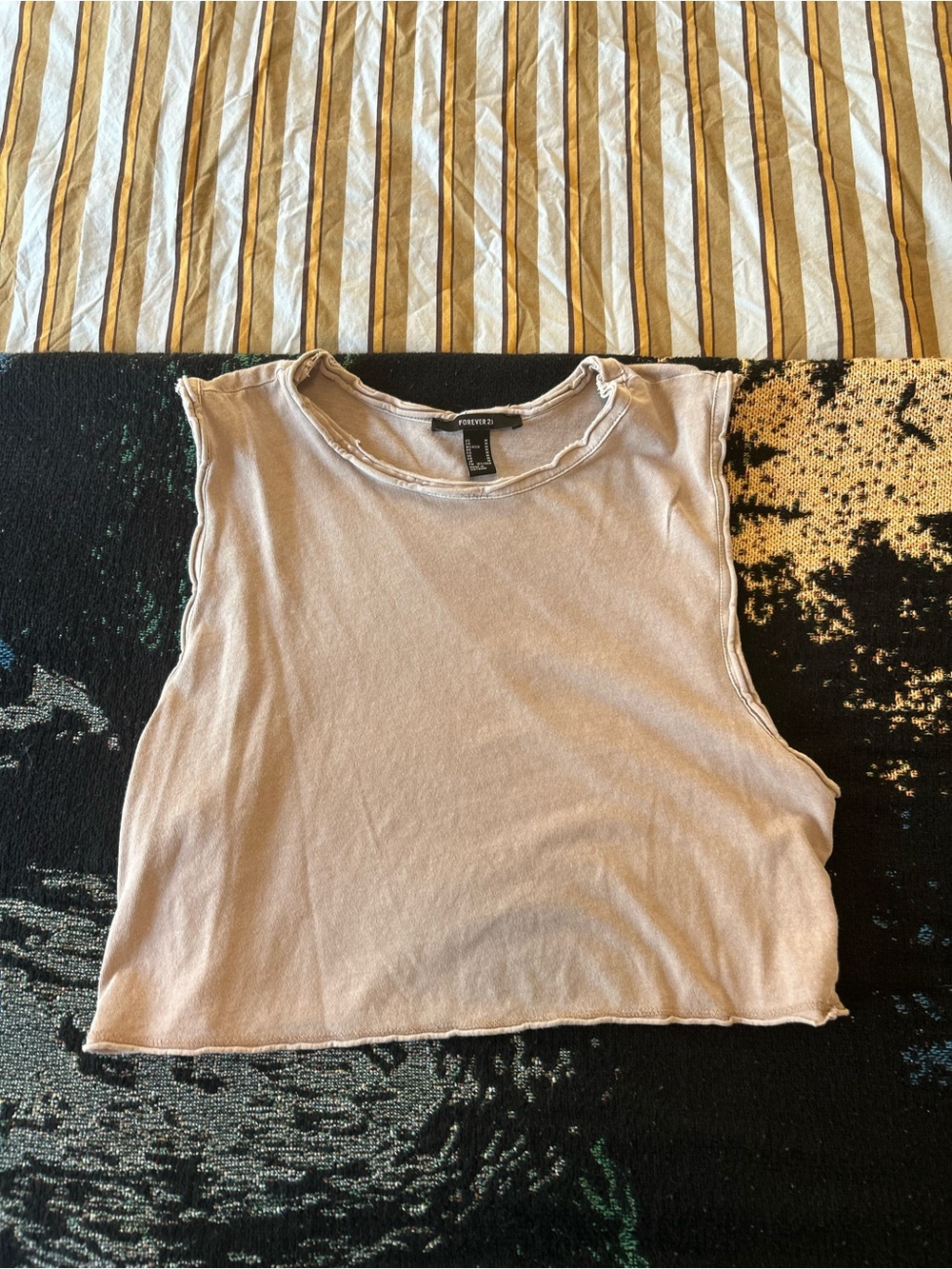 Forever 21 Light Blush Cropped Tank Top